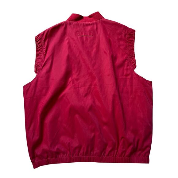 Bobby Jones Red Quarter Zip Vest.  Black/White Checked Lined.  Size Large - Picture 2 of 7